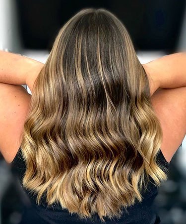 Brunette balayage at Tiffany Frances Hair Salon in Gravesend