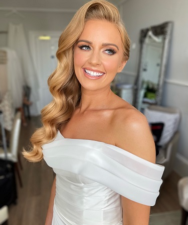 Bridal up-style & soft glam