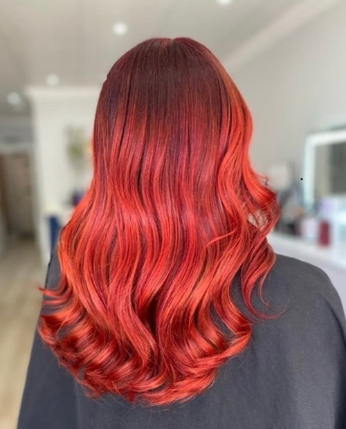 Colour correction to bright balayage